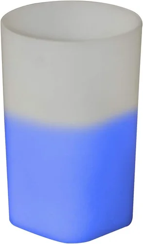 Vista 4 de Vaso de chupito de plástico que cambia de color de 2 onzas, parte inferior cuadrada única, libre de BPA y reutilizable, diseño de parte superior