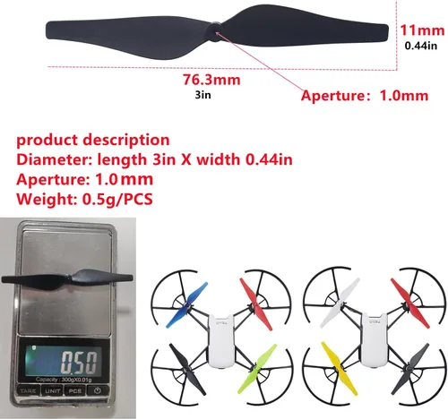 Vista 2 de 28pcs Hélice para DJI Tello RC Quadcopter Recambios Drone Cuchillas siete
