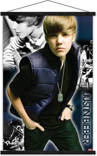 Vista 7 de Trends International Justin Bieber - Póster de pared genial, 14.725 x 22.375 pulgadas, versión enmarcada de madera de granero