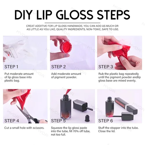 Vista 6 de KYDA Base hidratante de brillo de labios de 6.8 fl oz, material de imprimación de maquillaje de labios, base de brillo de labios antiadherente