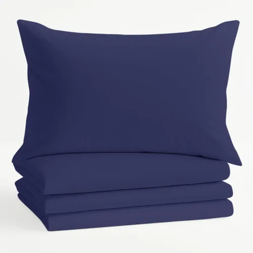 Vista 23 de Comfort Beddings Juego de 4 fundas de almohada estándar, 100% algodón orgánico de 600 hilos, fundas de almohada de algodón rosa rubor, fundas
