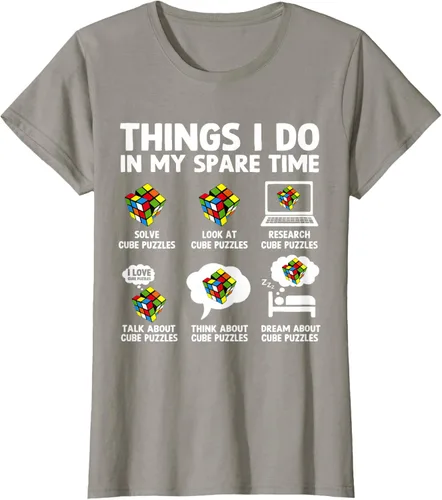 Vista 71 de Things I Do in My Spare Time Cube Puzzle Speed Cubing Camiseta