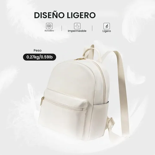 Vista 7 de LOVEVOOK Mini mochila pequeña y linda mochila de moda para niñas y mujeres Beige