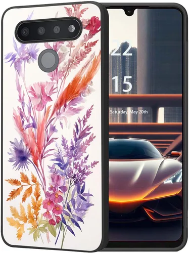 Vista 30 de Funda protectora duradera para LG Stylo 6 para LG Stylo 6 2020 6.8 pulgadas, diseño de hojas de aguacate