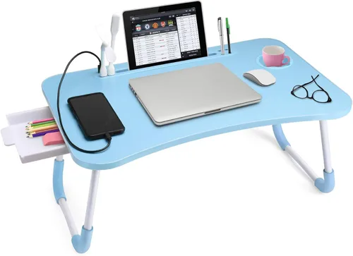 Vista 12 de Slendor Escritorio de cama para portátil y escritura con almacenamiento Negro