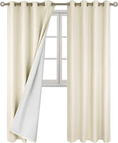 Vista 30 de BGment - Cortinas blackout blancas para dormitorio de 84 pulgadas de largo, juego de 2 paneles, cortinas para dormitorio con aislamiento térmico