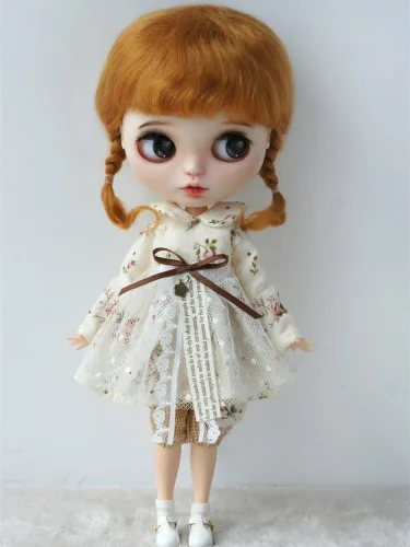 Vista 2 de Blythes Clothes OB22 OB24 Azone - Camisa de muñeca con sombrero de orejas largas, falda floral, pantalones casuales, vestido de monzón de verano
