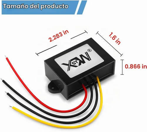 Vista 3 de Convertidor de aumento de potencia de 12 V CC de 12 V, 1 A, 24 W, regulador de voltaje CC, convertidor de impulso, transformador de módulo