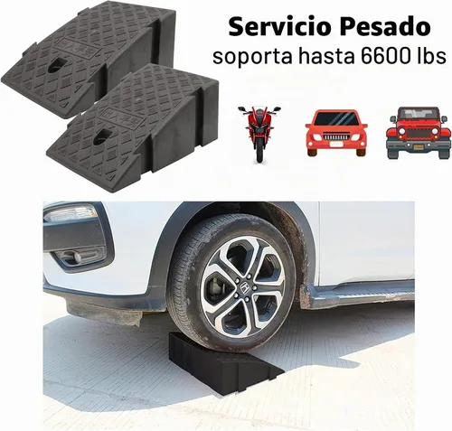 Vista 4 de YYDS - Rampa de bordillo, 6" 7" de altura de elevación 2 paquetes, rampas de plástico resistentes, rampas de bordillo entrelazadas para calzada