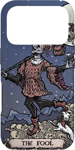 Vista 30 de The Fool Tarot Card Halloween Court Jester Spooky Gothic Case for iPhone 17