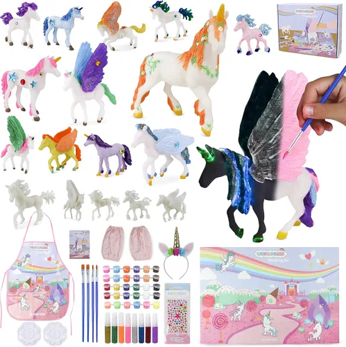 Vista 11 de BONNYCO Juguetes de dinosaurio para niños, kit de pintura de 16 figuras. Kits de manualidades para niños con juguetes que brillan en la oscuridad