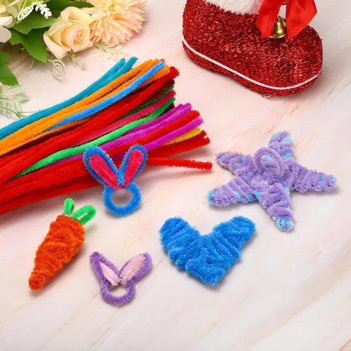 Vista 6 de PATIKIL Limpiapipas de 12 pulgadas, paquete de 300 tallos de felpilla flexibles para bricolaje, manualidades, decoración de fiestas, manualidades