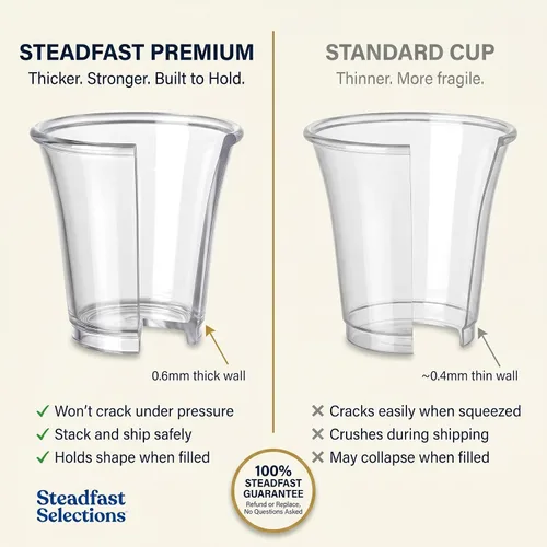 Vista 2 de 2000 Vasos de Comunión de Plástico Premium a Granel - Juego de Vasos Desechables para la Santa Comunión para Servicio de Iglesia - Copas
