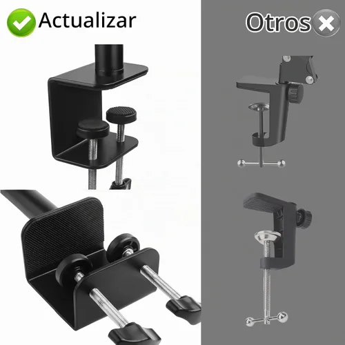 Vista 4 de Soporte de Micrófono con Brazo Articulado para Blue Yeti HyperX QuadCast SoloCast Yeti Nano Snowball SM7B Q2U Fifine K669B y Otros Micrófonos