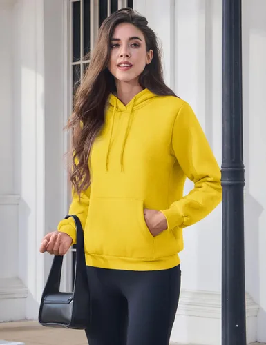 Vista 94 de MAGCOMSEN Sudaderas con capucha para mujer, con forro de sherpa, de vellón, para invierno, cálido, pesado, de algodón, con bolsillo
