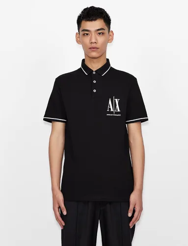 Vista 5 de Armani Exchange Polo con logotipo bordado para hombre