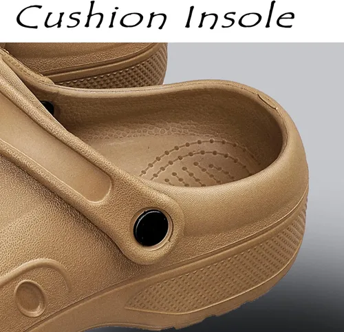 Vista 5 de Zuecos de chef para hombre, antideslizantes, con soporte para el arco, zapatos de enfermería de seguridad, zapatos de trabajo, resistentes al agua
