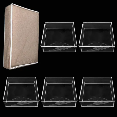 Vista 8 de Geetery Fundas de Cojín de Asiento de Sofá de Plástico PVC Impermeables Fundas de Sofá Muebles Funda de Asiento de Sofá para Proteger Contra