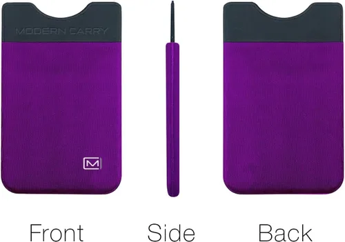 Vista 4 de Modern Carry Tarjetero elástico minimalista, cartera minimalista ultra fina para hombres y mujeres, tarjetero de crédito y tarjetas de visita