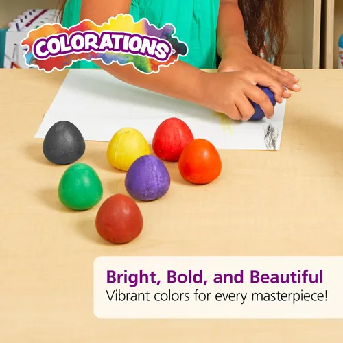 Vista 4 de Colorations Huevos de crayón gordito - Juego de 8 (artículo # CHUBEGG)