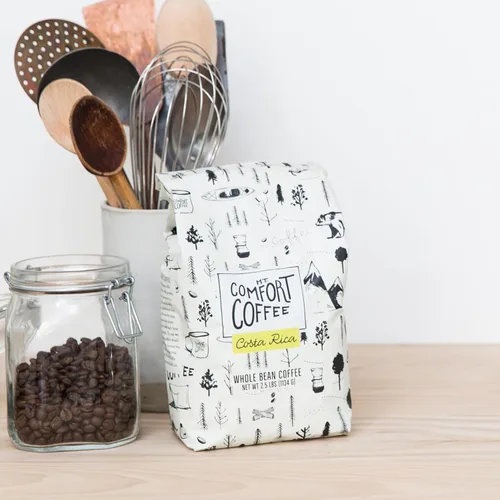 Vista 5 de Mt. Comfort Coffee Costa Rica tostado medio, 2.5 libras, procedente de granjas de café locales y costarricenses, grano entero tostado