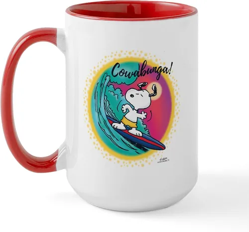 Vista 173 de CafePress SNOOPY Joe Cool - Taza de café de cerámica (15.0 fl oz)