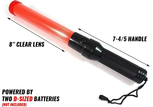 Vista 2 de RK - Linterna LED de 16 pulgadas con correa para la muñeca, acabado naranja