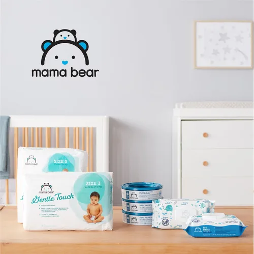 Vista 7 de Marca Amazon – Toallitas Mama Bear 99% de agua para bebé, hipoalergénicas, formuladas sin fragancia, 72