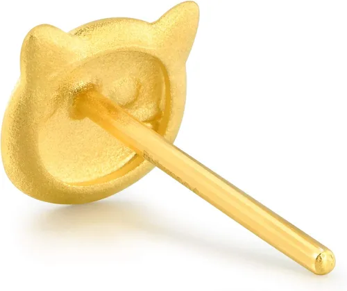 Vista 3 de Chow Sang Sang 9999 - Aretes de oro macizo de 24 quilates 91938E se venden solos no pares