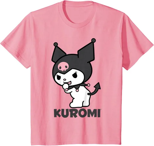 Vista 36 de Sanrio Kuromi - Camiseta con logotipo en la parte trasera Gris Oscuro