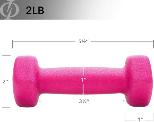 Vista 4 de Philosophy Gym Juego de 2 mancuernas de neopreno con forma hexagonal