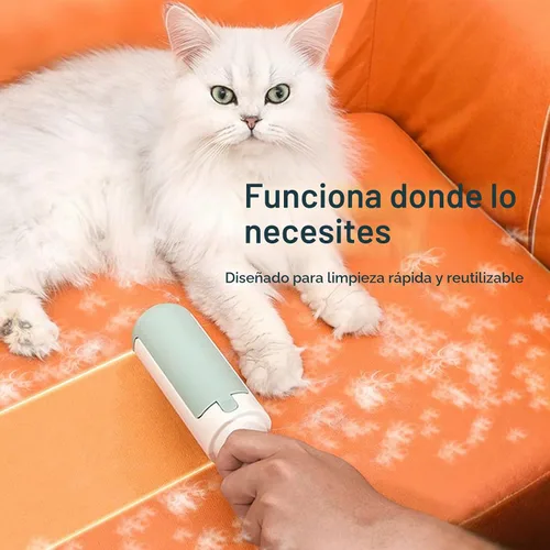 Vista 7 de PAKEWAY Paquete de 2 herramientas de eliminación de pelo de mascotas, removedor de pelo reutilizable para perros y gatos con mango antideslizante