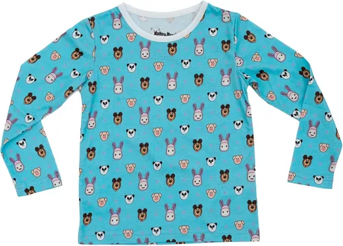 Vista 3 de Masha and The Bear Conjunto de pijama Kool Kawaii de manga larga azul