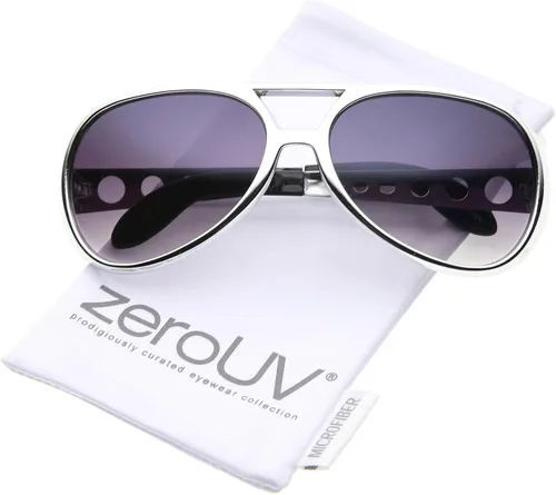 Vista 5 de zeroUV Gafas de sol grandes Elvis King Of Rock & Roll Aviator 2.480 in