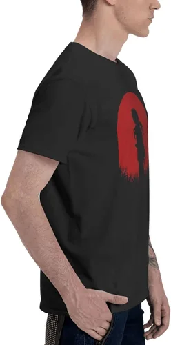 Vista 3 de Rurouni Kenshin Anime - Camiseta de algodón para hombre, cuello redondo, informal, camisetas