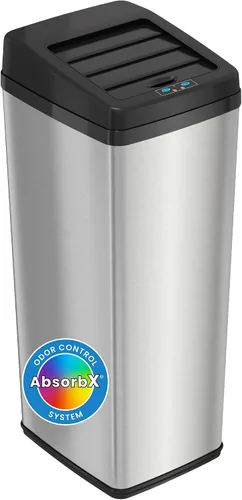 Vista 9 de iTouchless Latas de cocina con sensor automático sin contacto de 13 galones y 2.5 galones con sistema de control de olores, acero inoxidable