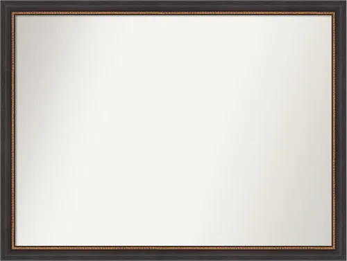 Vista 115 de Amanti Art Espejo de baño negro para sobre el fregadero, 23 x 23 pulgadas, espejo cuadrado negro Ashton, marco de madera tradicional mediano, se