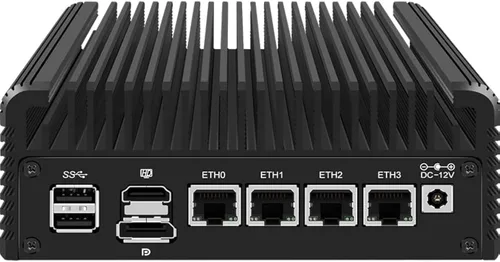 Vista 2 de CWWK Firewall Mini PC Intel N Series N100, DDR5 N0 RAM N0 SSD, 4 x 2.5GbE i226V LAN, Micro Router Appliance, AES-NI, OPNsense, 4* M.2 NVMe