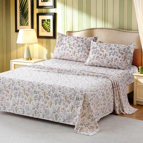 Vista 29 de Bedlifes Juego de sábanas refrescantes de 3 piezas tamaño individual con mezcla de rayón derivado de bambú, suave y transpirable, bolsillo profundo