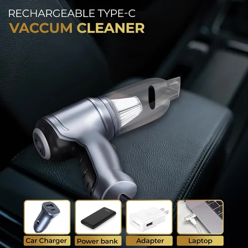Vista 4 de Aspirador de coche inalámbrico 3 en 1 y plumero de aire - Motor sin escobillas de 75,000 rpm, succión de 12,000 Pa - Mini aspiradora de mano