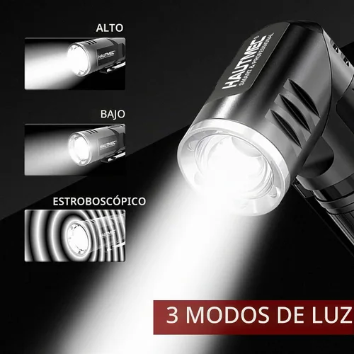Vista 3 de HAUTMEC Linternas LED recargables de 500 lúmenes altos, linterna magnética súper brillante, mini linterna impermeable, 3 modos, linternas pequeñas