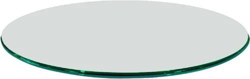 Vista 11 de Fab Glass - Mesa redonda de cristal de 48 in, grosor de 3/4 in, cristal pulido plano templado, Vidrio, Transparente