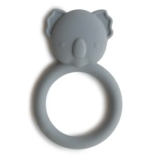 Vista 23 de mushie Juguete mordedor de silicona para bebés Oso (tomillo seco)