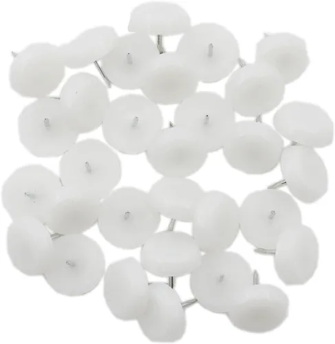 Vista 9 de 50 almohadillas redondas de nailon para muebles, resistentes para clavos en muebles, protectores de suelo de madera dura para silla, mesa Negro