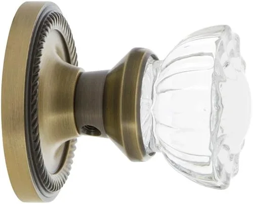 Vista 54 de Nostalgic Roseta de cuerda de almacén con pomo de puerta de cristal