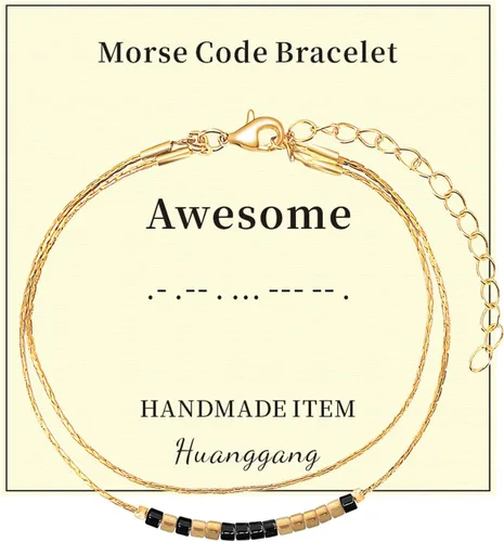 Vista 14 de Regalos inspiradores para mujeres, pulseras con código morse, mensaje secreto para hija, mamá, mejor amiga, profesora, día de la madre, día de San