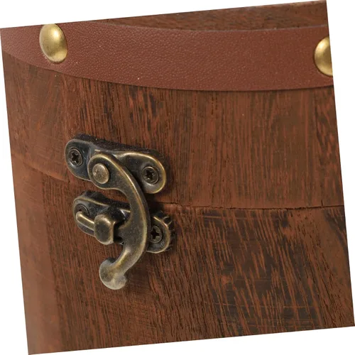 Vista 5 de Alipis Caja de té de estilo vintage Set Cubo de té de madera Soporte de almacenamiento portátil Estilo marrón claro