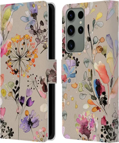 Vista 70 de Head Case Designs Officially Licensed Ninola Beige Wild Grasses Leather Wallet Case Compatible with Samsung Galaxy A07 4G