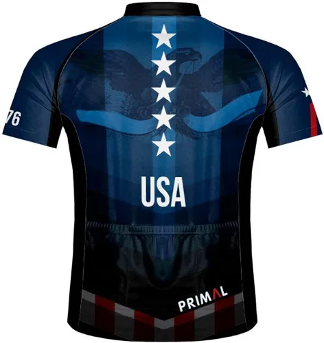 Vista 2 de Primal Wear American Patriot USA Bandera Ciclismo Jersey Hombre Manga Corta