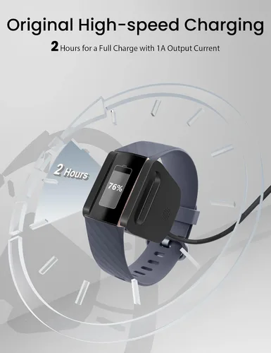 Vista 3 de Sinoacc Cargador para Fitbit Charge 3 Cable de carga USB de repuesto para Fitbit Charge 3 Fitness Activity Tracker 3.3 pies/1M